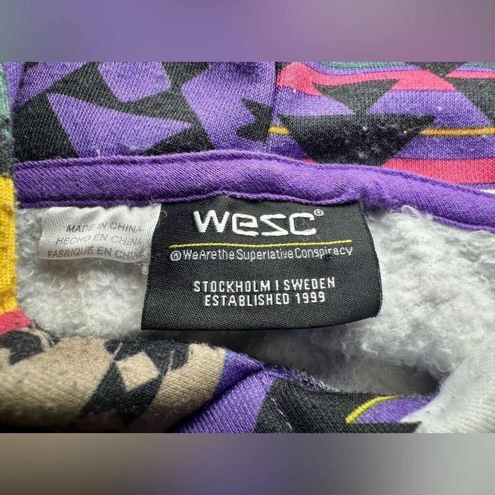 WeSC Raffe Mike Blanket AOP Unisex Hooded Sweatshirt Mens Size M Womens …​​​ - Picture 6 of 11